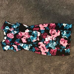 Black Blue Pink Semi-Formal Fitted Dress Size M